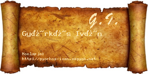 Györkös Iván névjegykártya