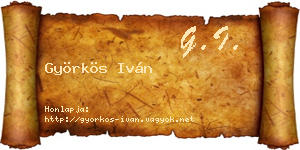 Györkös Iván névjegykártya
